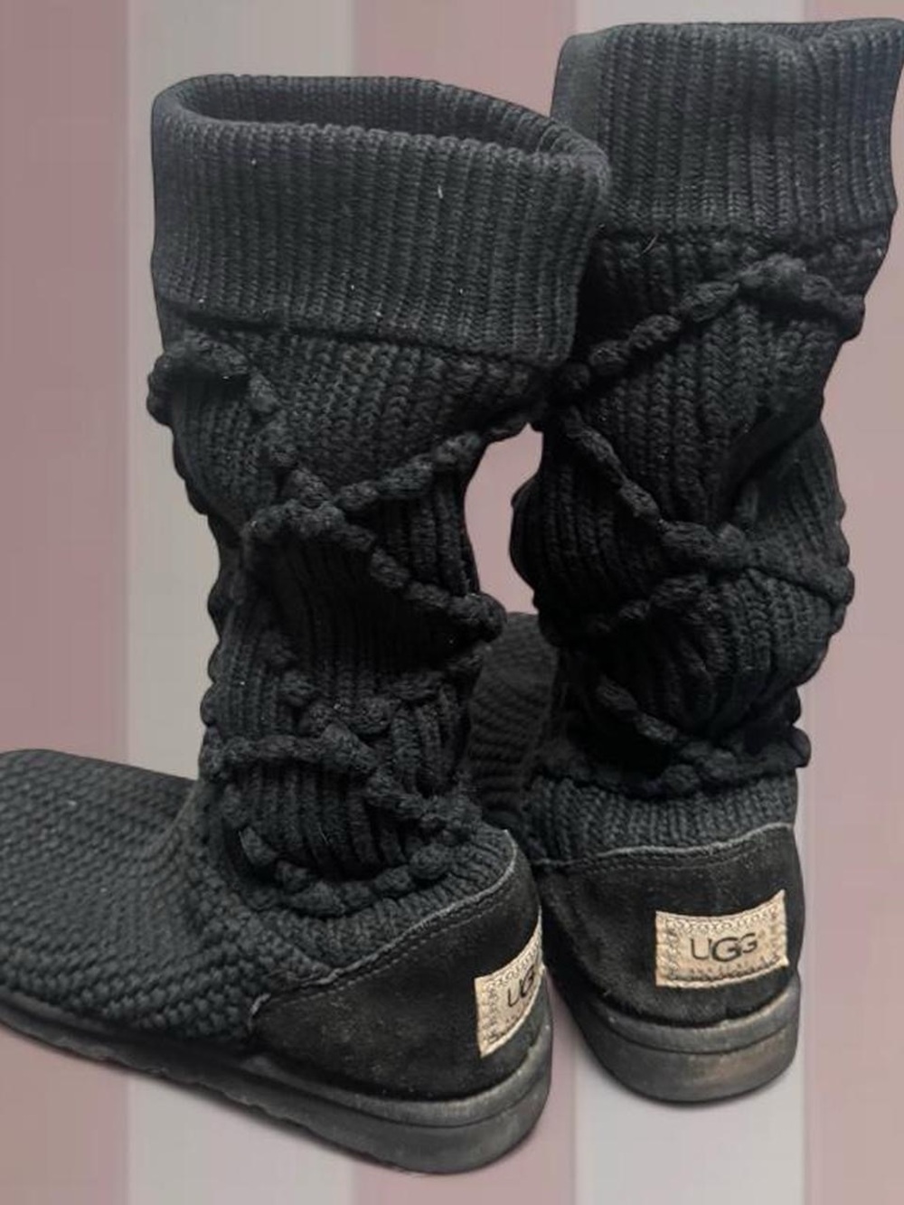 UGG Y2K Black Knitted Boots